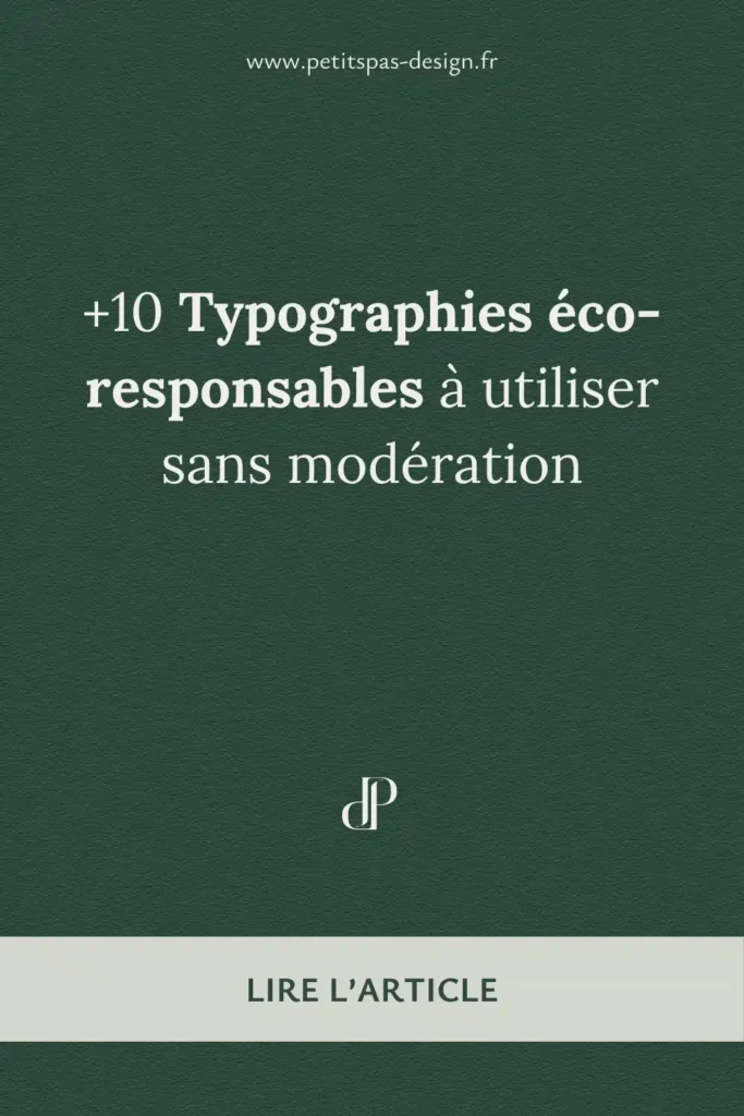 Epingles Pinterest 1- Articles - +10 typographies éco-responsables et accessibles à utiliser sans modération