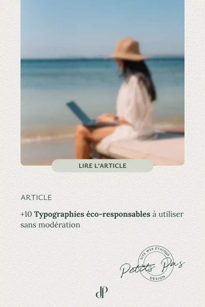 Epingles Pinterest 2 - Articles - +10 typographies éco-responsables et accessibles à utiliser sans modération