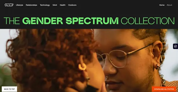 Représentation du site The Gender Spectrum