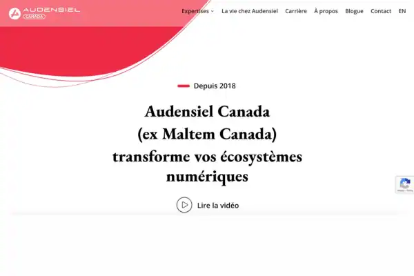 Audensiel Canada avant Image représentant le site Audensiel Canada avant l'upcycling du site