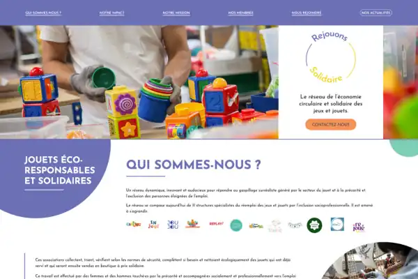 Image représentant le site Rejouons Solidaire avant l'upgrade du site