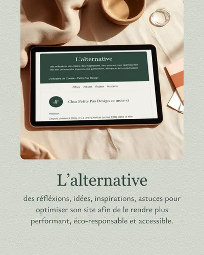 Photo illustrant les contenus de la newsletter de Petits Pas Design : L'Alternative
