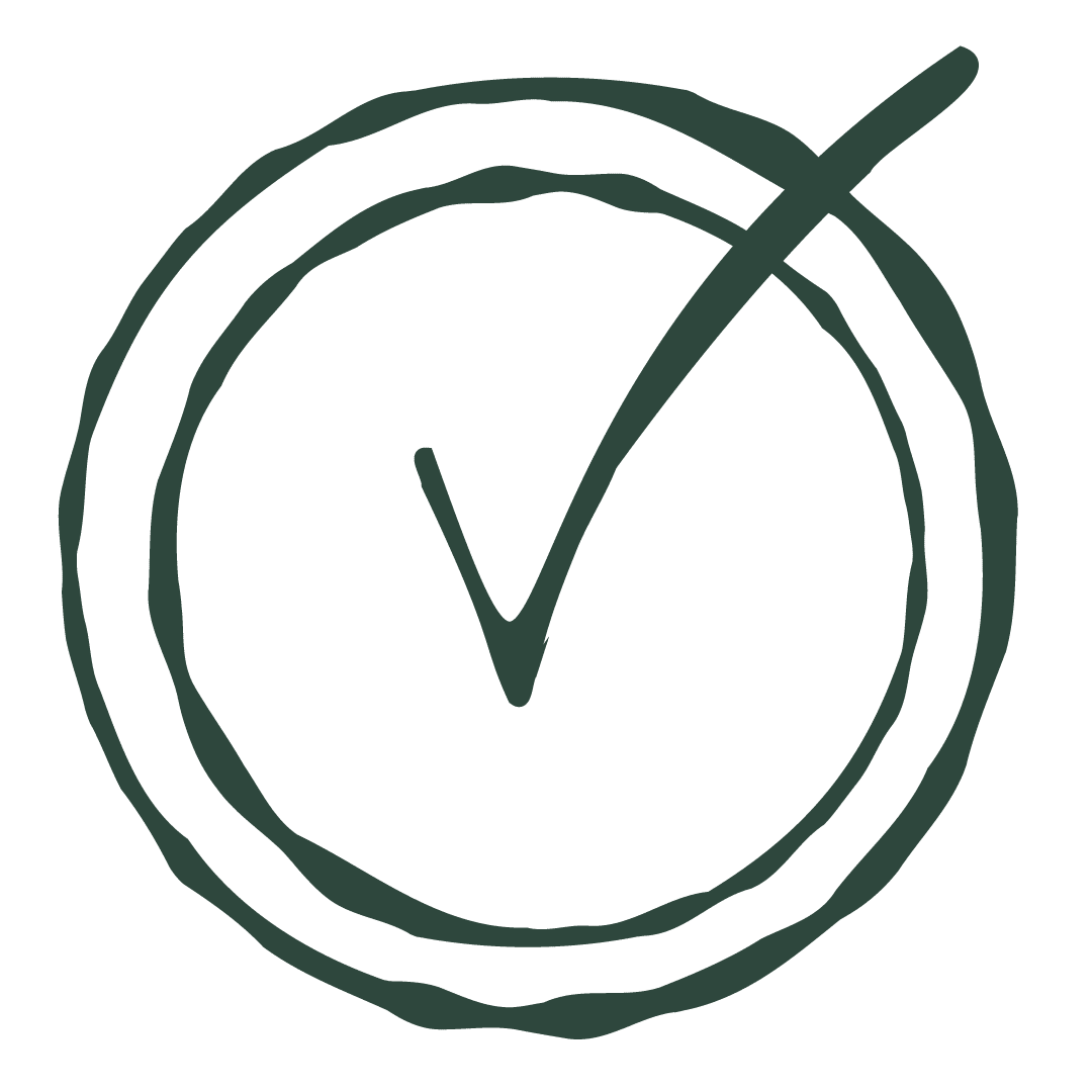 pictogrammes de Petits Pas Design représentant un badge avec un check à l'intérieur