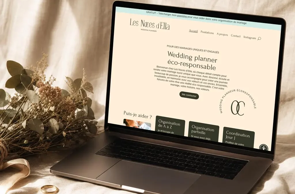Comment les Noces d&rsquo;Ella a obtenu un site qu&rsquo;elle partage fièrement car il est totalement aligné avec ses valeurs et engagements éthiques et éco-responsables ?